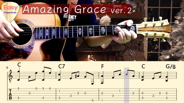 🔴Amazing Grace 🔴Easy Acoustic Fingerstyle Guitar Tutorial ㅣTabs & Chords ㅣJohn Newton смотреть онлайн