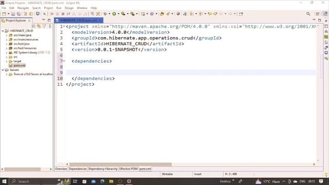HIBERNATE CRUD (PART 1)- CREATING MAVEN PROJECT AND DEPENDENCIES