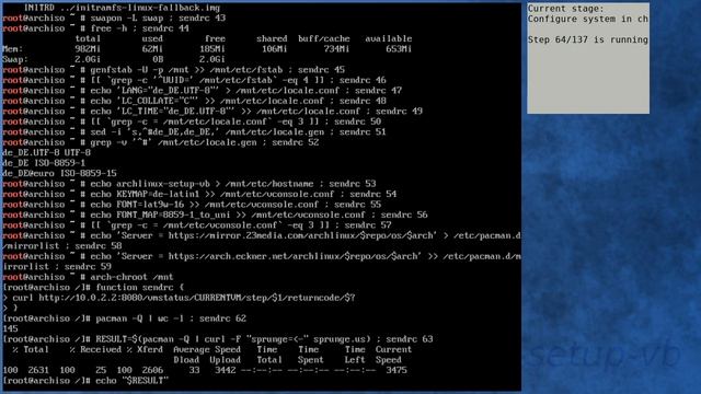 Arch Linux installation recording to kernel 5.6.2-arch1-2 (testing) смотреть онлайн