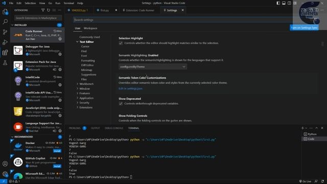 #1 STEPS TO : INSTALL VS CODE || INSTALL PYTHON || INSTALL CODE RUNNER || PYTHON FIRST INPUT PROGRA
