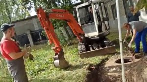 Устройство водо-отведения. Технология прокладки канализации из ПНД трубы. Теле-инспекция трубы. 2