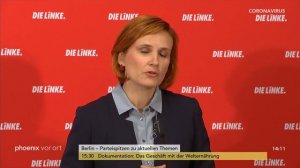 Pressekonferenz von Katja Kipping (Parteivorsitzende, Die Linke) zu aktuellen Themen am 18.05.20