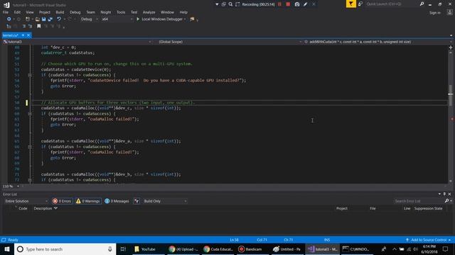 CUDA Toolkit 9 Code Walkthrough | CUDA C++ | nVidia GPU Programming | CUDA Education смотреть онлайн