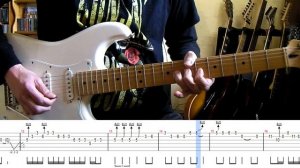 Deep Purple - Smoke On The Water guitar solo lesson (with tablatures and backing tracks)