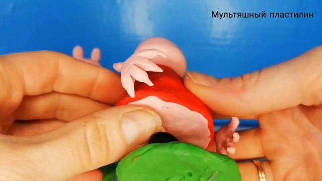 Свинка Пеппа EXE из пластилина / Мультяшный пластилин