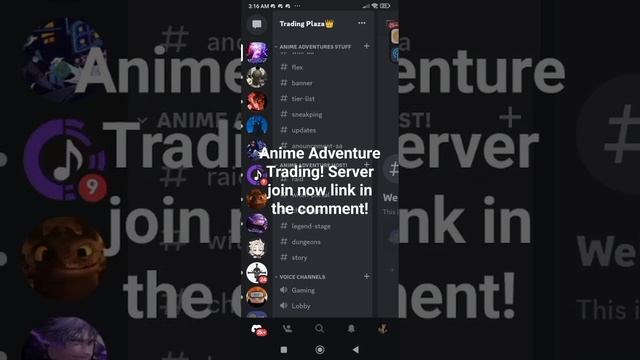 ANIME ADVENTURE TRADING DISCORD SERVER https://discord.gg/W7fEU26zwn #discord #animeadventures