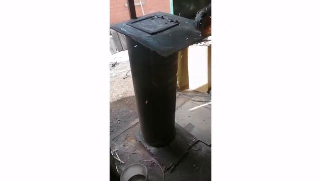 Печь для бани из трубы 325мм. "Строю баню в гараже" 1-ая часть.