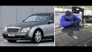 Maybach 62S - замена стекла панорамной крыши