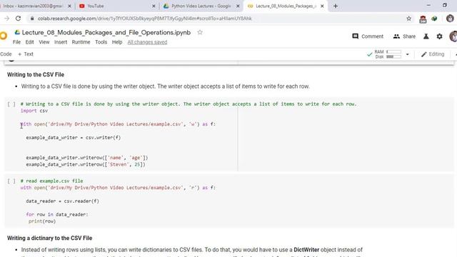 Handling CSV Files in Python Part 06