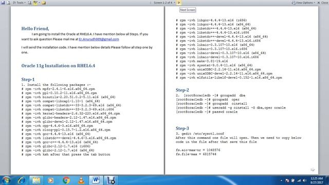 Oracle 11g Installation on RHEL6.4