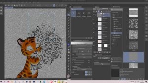 Clip Studio Paint Добавление слоя с текстурой