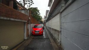 Seoul Alley Walking Tour on a Rainy Sunday _ Korea Solo Travel and Rain Sounds