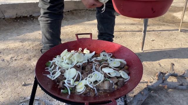 Невероятно вкусная печень приготовленная на природе Простой рецепт