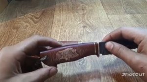 Охотничьи нож "дневник охотника" из сталь r6m5 (сталь р6м5)