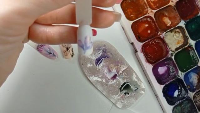 Акварельный дизайн# акварель с шиммером# лайфхак