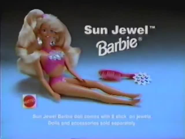 1994 Реклама куклы Солнце и украшение Барби Маттел Mattel Sun Jewel Barbie