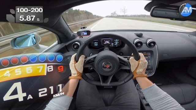 McLaren 570 GT | 322 km/h run & faster 100-200 km/h than a 992 Turbo S | by Automann смотреть онлайн