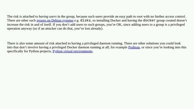 Is installing Docker itself risky? - the possibility of creating docker groups смотреть онлайн