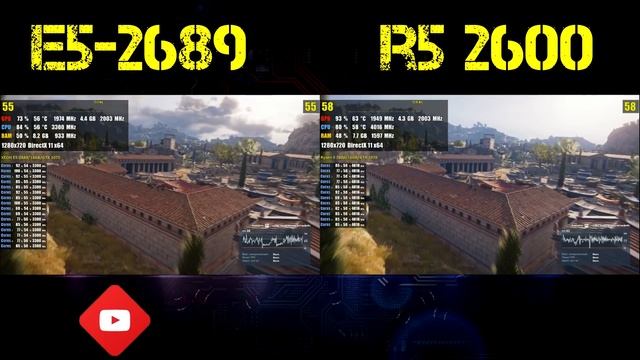 XEON E5-2689 VS RYZEN 5 2600 смотреть онлайн