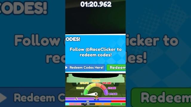 НАШЕЛ ЭТОТ КОД! РЕЙС КЛИКЕР! Race Clicker ROBLOX #shorts смотреть онлайн