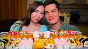 Мукбанг | 100 Роллов | У нас будет ребенок? | Mukbang Sushi Rolls