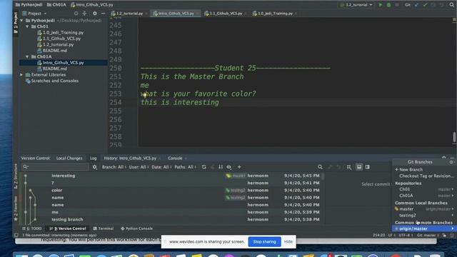 Version Control with Git in PyCharm смотреть онлайн