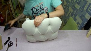 Табурет с капитоне/каретная стяжка. Capiton stool.