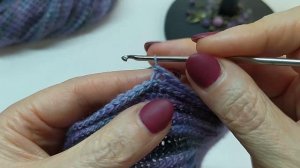 Английская резинка крючком!?Простой узор крючком. Узор для шапки, снуда, шарфа.