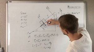 Грузы массами м=1 кг и m=0,35 кг связаны легкой нерастяжимой нитью - Задача ЕГЭ по физике Часть 2