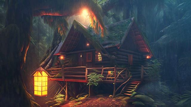 Расслабляющая музыка для одыха и сна под звуки дождя и лесса смотреть онлайн