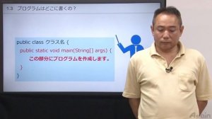 Java教材　Java基礎講座 上巻 1-3「 プログラムはどこに書くの？」【動学.tv】