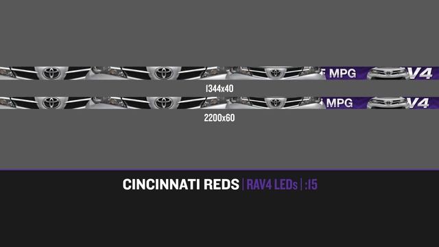 2013 Toyota Rav4 LEDs for Cincinnati Reds