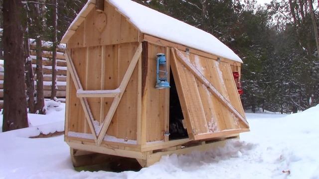 Cozy Snowmobile Camper / Sled Shelter / Ice Hut / Log Cabin Update- Ep 11.4 смотреть онлайн