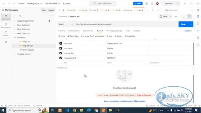 Postman - Could not send request Error Solved | How do I resolve a Postman issue? #razorpay #larave
