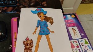 Магнитная кукла из фикс прайс. Примеряем наряды_ платья, туфли, шляпы, сумочки