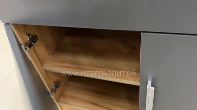Комод "Бася" 1-ящик 2-двери (Графит/дуб крафт) смотреть онлайн