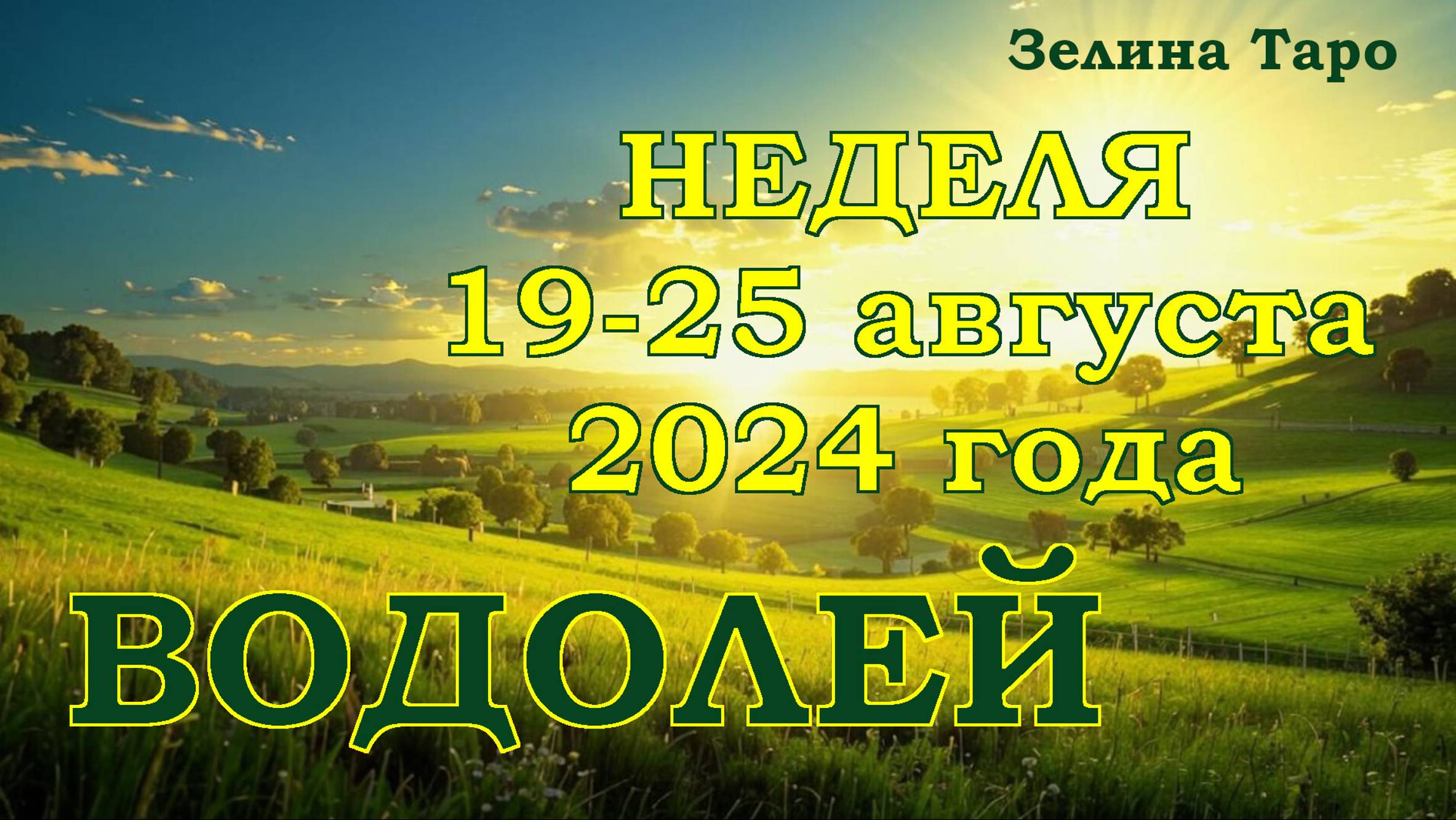 ВОДОЛЕЙ | ТАРО прогноз на неделю с 19 по 25 августа 2024 года
