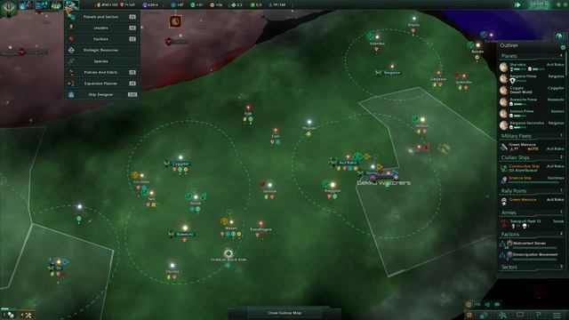 Stellaris Kennedy/Leviathan DLC, Part 32 - Galactic Green Genocide смотреть онлайн