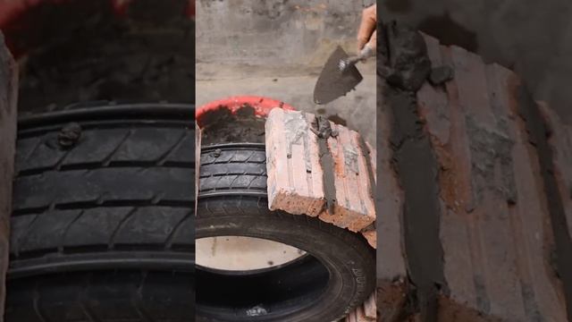 DIY wood stove from old tires