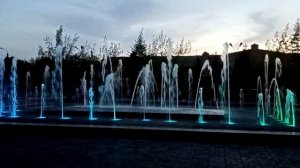 Велопробег и фонтан с подсветкой в городе Славгород, Алтайский край