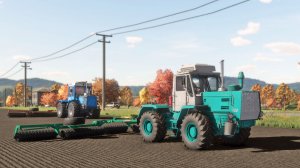 Farming Simulator 22 / Карта Сосновка / Timelapse Прикатывание посевов Т 150К, ХТЗ 17221