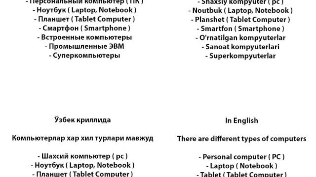 виды компьютеров