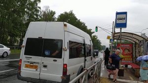 Микроавтобус Нижегородец-222702 (Ford Transit) остановка Магистральная улица (Кстово) 1.07.2021
