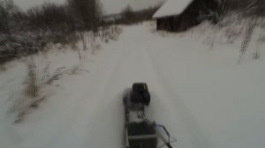 Мотобуксировщик Бурлак Практик. 50см снега