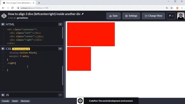 How to Align 3 divs Left Center and Right Inside a div (EASY) смотреть онлайн