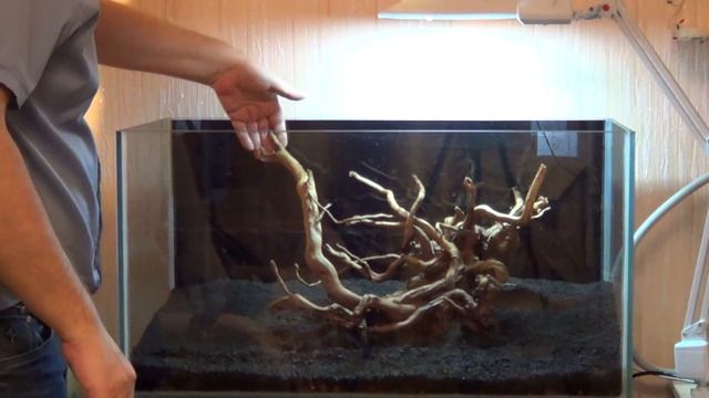 Запуск 120 литрового аквариума. Часть 2. Укладка грунта. Установка декораций смотреть онлайн