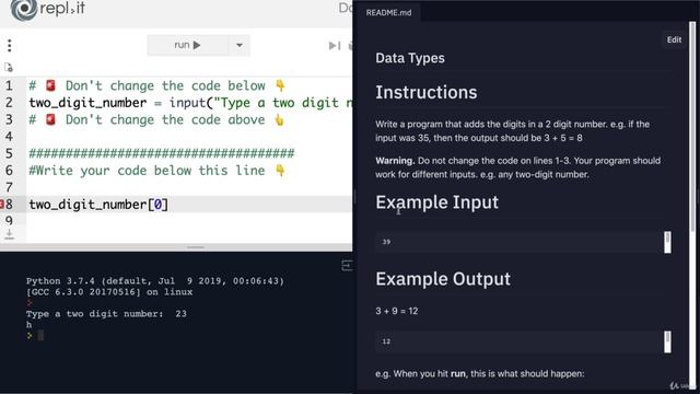 Day 2 - Understanding Data Types and How to Manipulate Str4 [Interactive Coding Exercise] Data Types