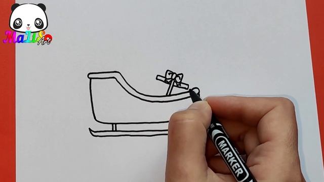 Рисуем сани Деда Мороза! How to draw a Santa Claus sleigh! Новогодние рисунки!