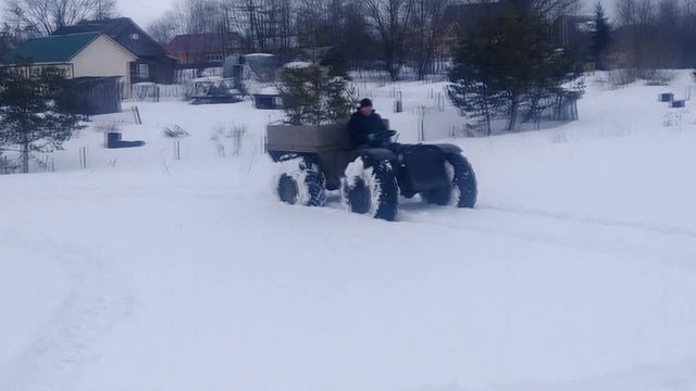 Вездеход каракат ЗИС 5 по тяжёлому глубокому снегу !! Порвал ремень от нагрузки смотреть онлайн