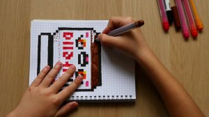 КАК РИСОВАТЬ КАВАЙНУЮ НУТЕЛУ - рисуем по клеточкам //  how to draw